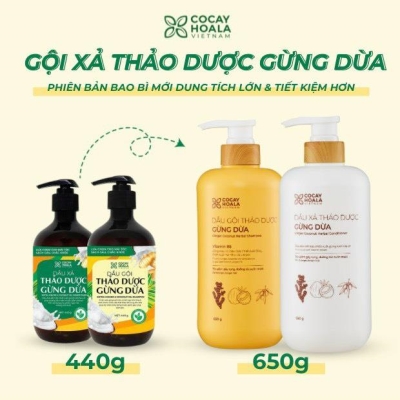 DẦU GỘI THẢO DƯỢC HỮU CƠ CỎ CÂY HOA LÁ GỪNG DỪA KÍCH MỌC TÓC, SẠCH GÀU, HẾT NGỨA 440GR   Hotline hỗ trợ 24/7: 0843.820.555 